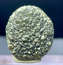 Natural Druzy Golden Iron Pyrite Crystal With Polished Back For Collection  18 G