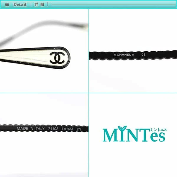 Chanel 71108 Gafas de sol Aviador Estrás Marca Coco Negro Gris Mujeres Auténticas Foto 3 de 4