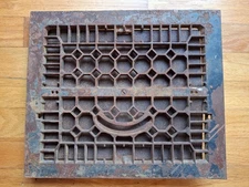 Antique Rectangular Floor Register Vent Grate 13.5" x 11.5"