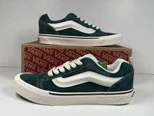 Vans Knu Skool Sneakers Men s Size 9.5 Pig Suede Green/White VN000CS0CX2