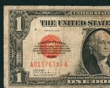 Fr. 1500. $1 1928 RED SEAL (( FUNNYBACK )) United States Note ** PAPER CURRENCY
