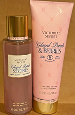 Victoria's Secret GLAZED PETALS  BERRIES Fragrance Lotion and Body Mist DUO Set