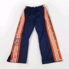 Vintage ADIDAS ADIBREAK Mens Popper Pants Sport Button Trousers Blue Orange Y2K 