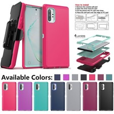 For Samsung Galaxy Note 10 / 10 Case Heavy Duty Cover / Clip Kickstand Holster