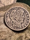 1913 D Barber Silver Half Dollar