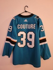 Logan Couture San Jose Sharks Adidas Authentic Home Jersey Sz 46 SJ NHL SMALL S