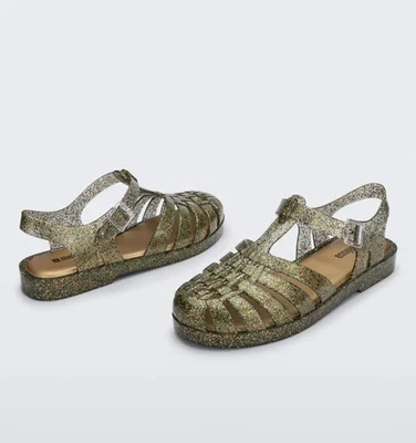 MELISSA POSSESSION JELLY SANDALS GLITTER SANDALS SIZE 6 EU 39 RRP £70.00