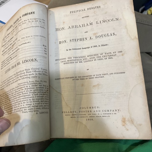 Débats politiques entre Abraham Lincoln et Stephen Douglas 1860 Follett - Photo 8/10