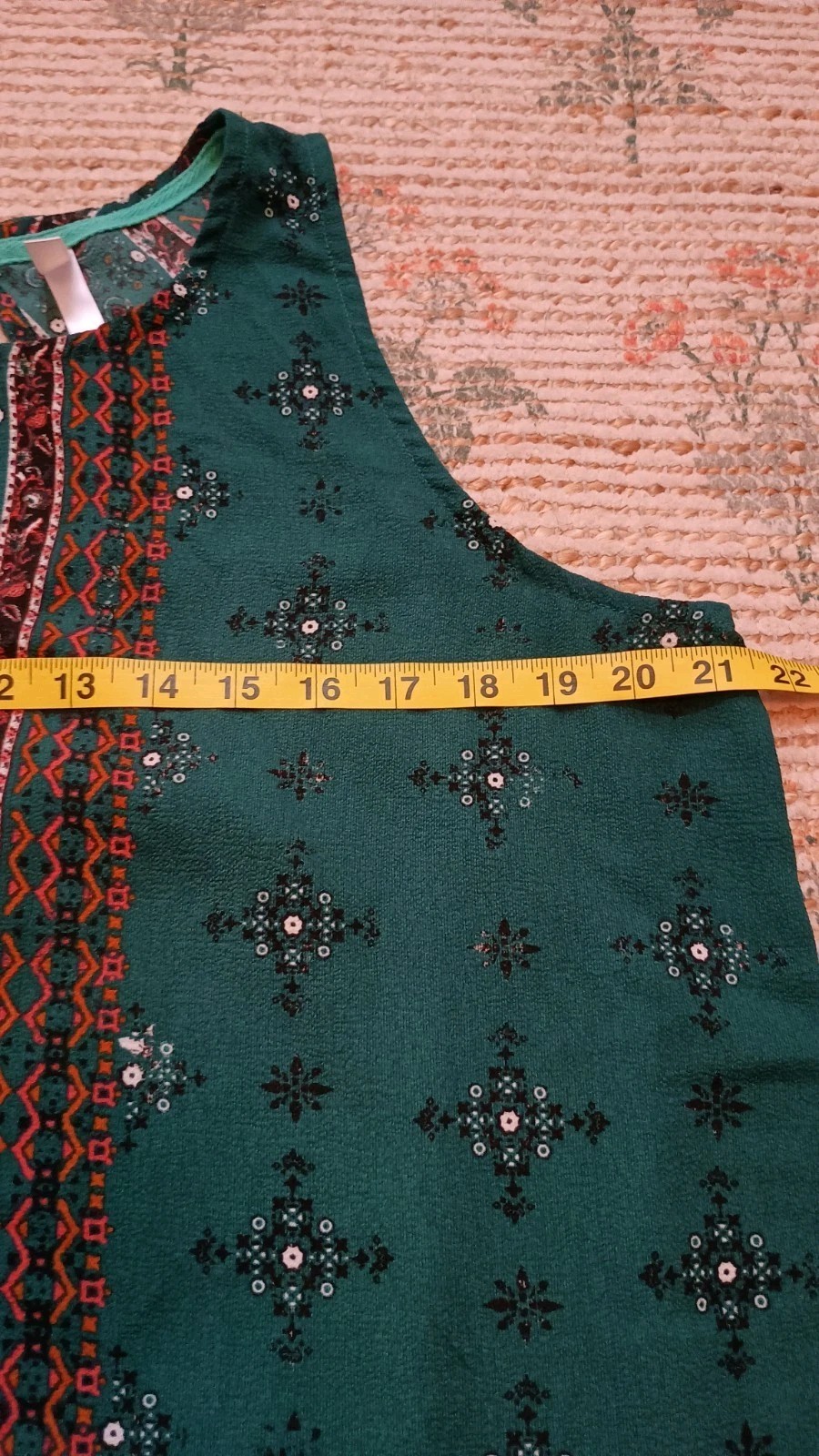 Xhilaration Boho Sleeveless Printed Top – Size XXL Versatile Layering Chic 