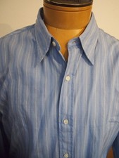 Polo Ralph Lauren Point Collar Blue Stripe Dress Shirt NWT 18 x 34/35 168