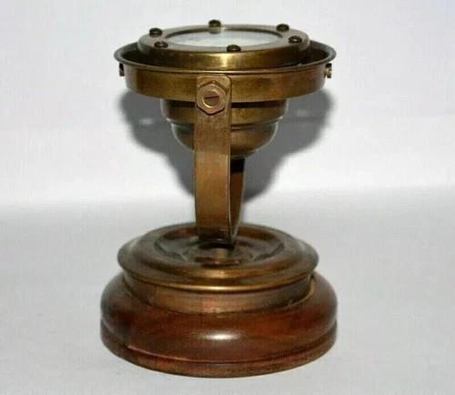 Antique brass nautical gimbal compass vintage ship's binnacle gimballed compass - 第 6/8 張圖片