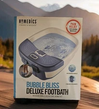 HoMedics Bubble Bliss Deluxe Heated Foot Spa Bubble Foot Massager Free Shipping 