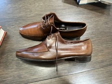 Vintage Bally Men s Leather Derby Shoes 9.5C Made in Switzerland Brown