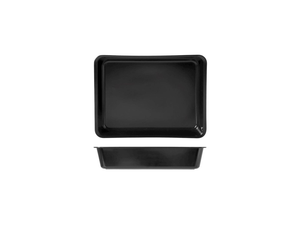 Tray with Melamine Edge 20x15x8 Black H&H