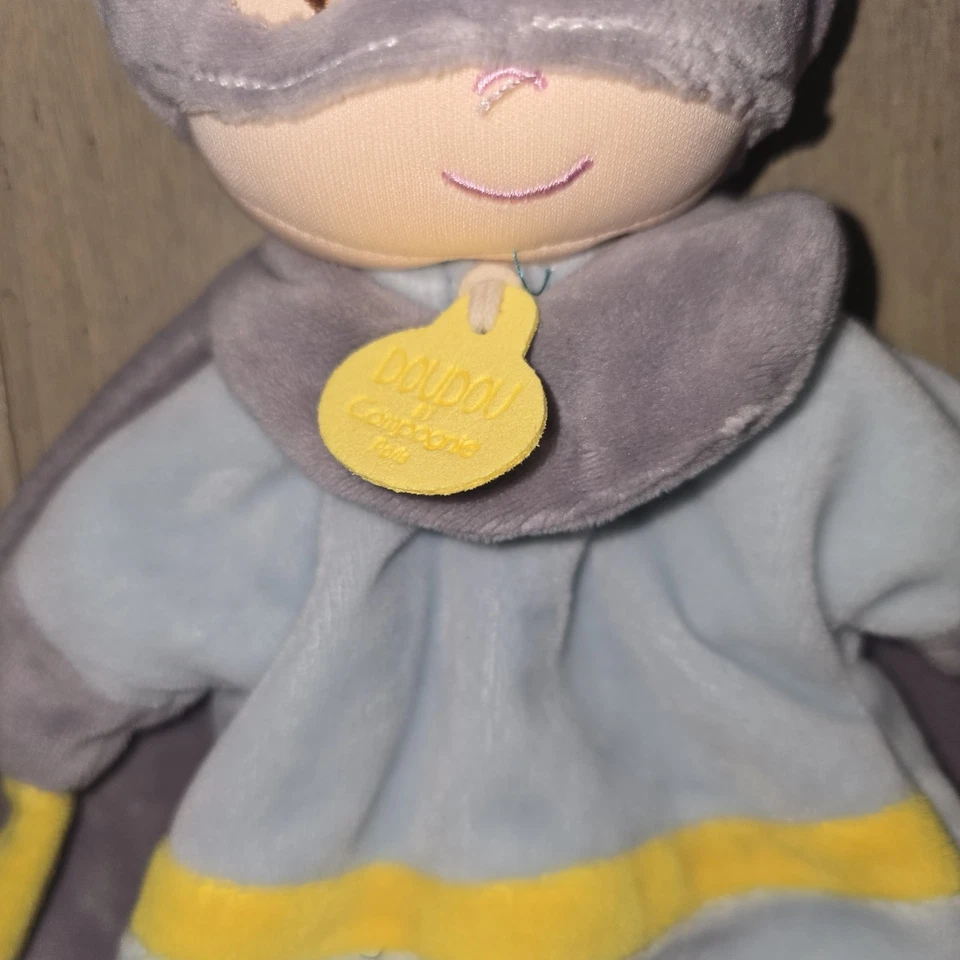 DouDou Et Compagnie Plush SUPER HERO Puppet Security Lovey Baby Toy  - Image 3 of 4