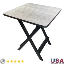 19inch Folding Side Table Durable Plastic Collapsible Portable Indoor Outdoor