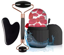 Ice Face Roller Gua Sha Set Skin Tightening Lymphatic Massage Tool