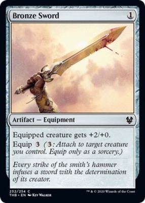 4x Bronze Sword MTG Theros Beyond Death NM Magic Regular