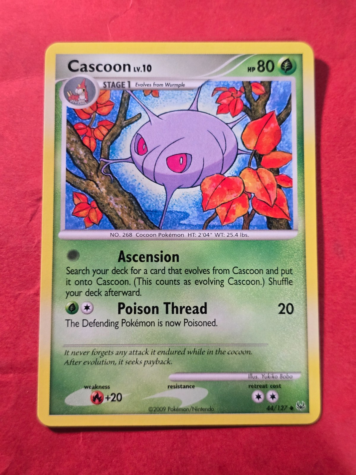 2009 Pokemon TCG Platinum #44 Cascoon, UC, NF/H, cd4