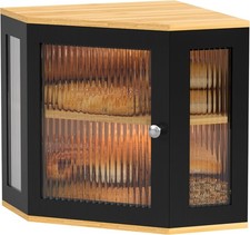 EXABANG Brotkasten Ecke Bambus Eckbrotkasten ...