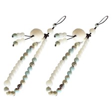 2 Pcs Beaded Mobile Phone Lanyard Strap Holder for Hand Cellphone Wrist