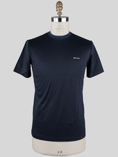 Kiton Blue Cotton T-shirt KMX46 Man