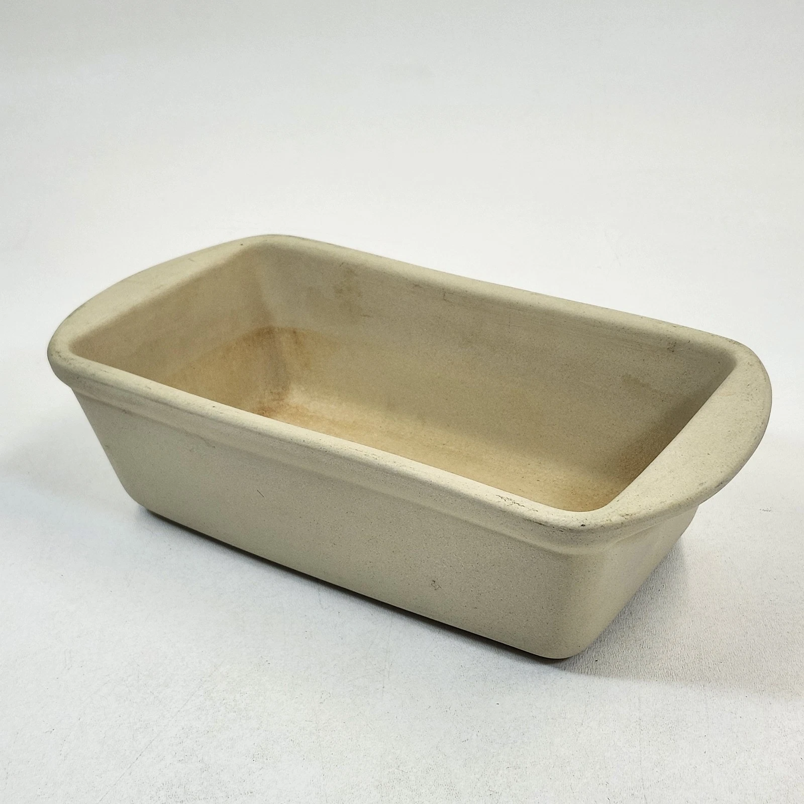 Pampered Chef Bread Loaf Pan Stoneware Meatloaf 9 x 5 Stone 085 Tan USA Cake
