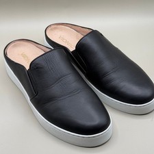 Vionic Dakota Black Leather Slip On Mule Snea...