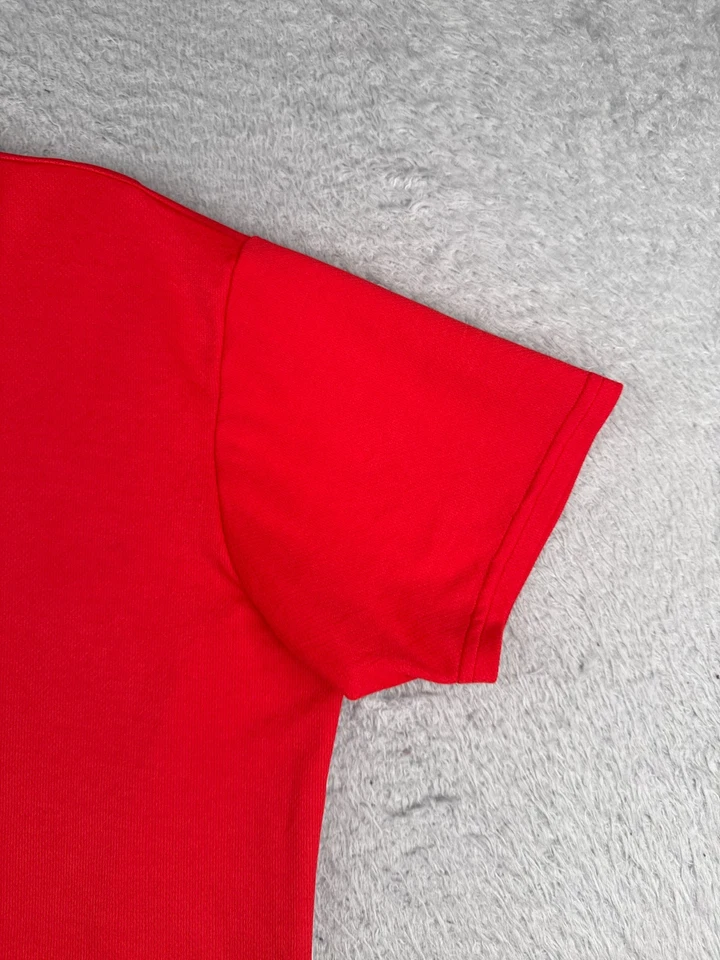 Camiseta deportiva de ciclismo vintage para mujer extra grande roja blanca floral 1/2 cremallera manga corta Foto 2 de 4