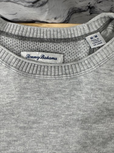 Tommy Bahama Gray Pullover Sweater Lightweight Men’s M - Picture 7 of 8