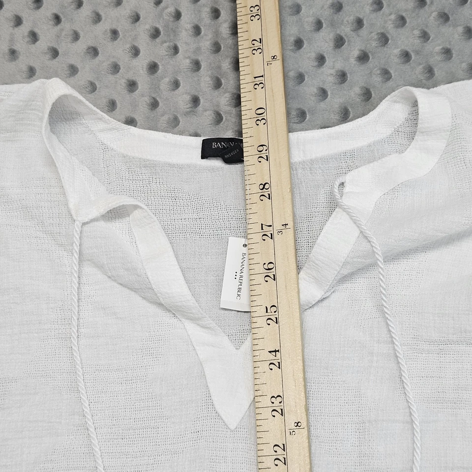 Banana Republic Cotton Boho Coastal Swim Cover Poncho Kaftan Coverup Sz XS/S - Image 4 of 4