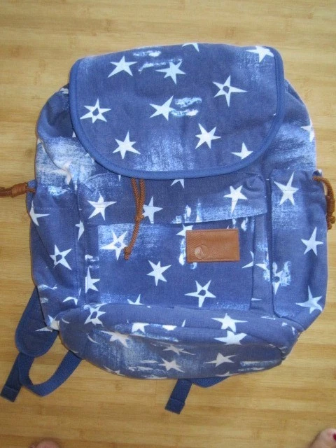 NEW VOLCOM STUDENT BACKPACK BOOK SCHOOL BAG Laptop Sleeve Blue