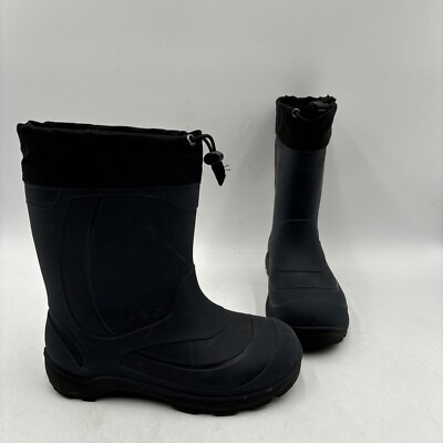Kamik SNOBUSTER Navy Rubber Waterproof Rain Boots, Unisex Size 4