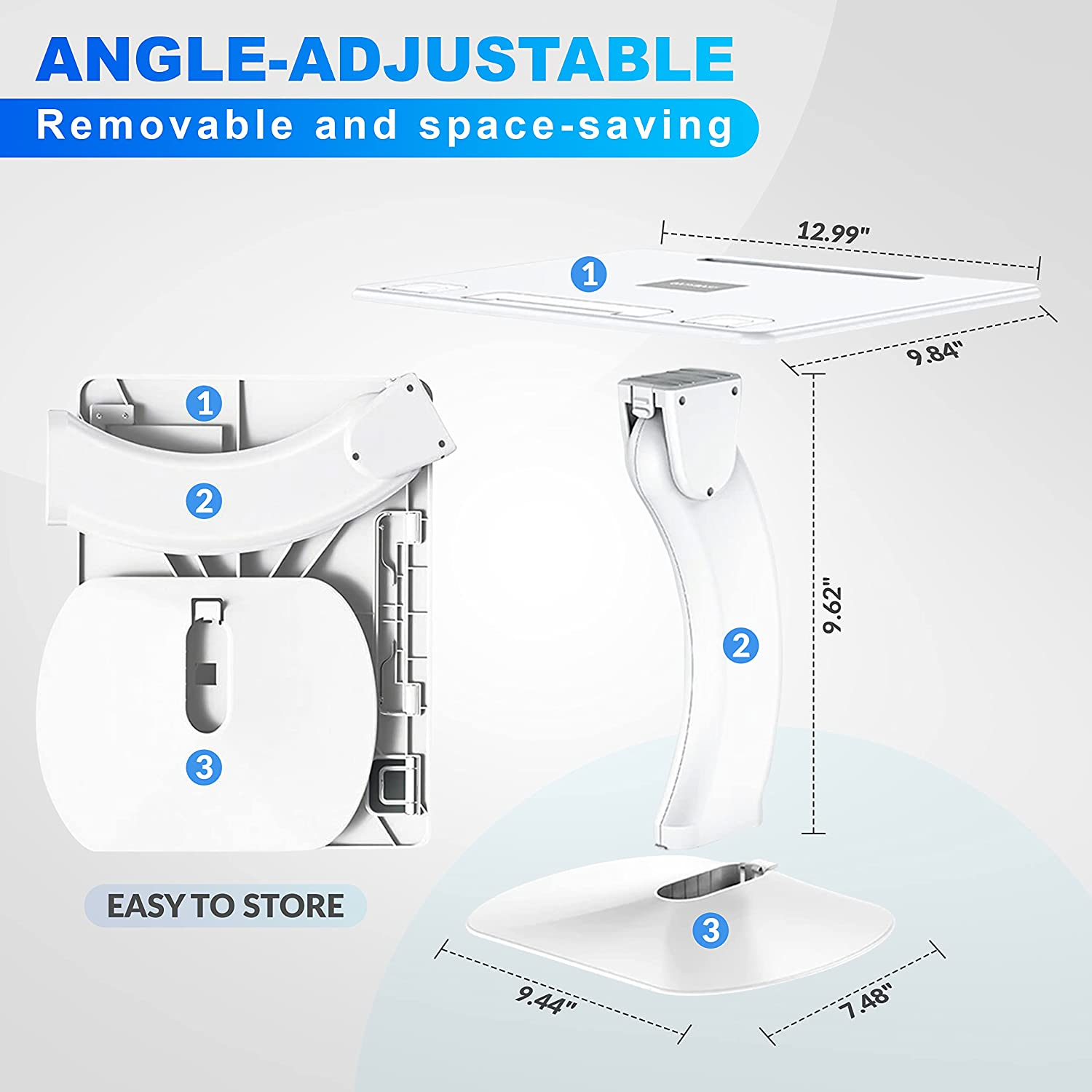 Genion Foldable Portable Laptop Stand, Lap Desk for Kids and Adults