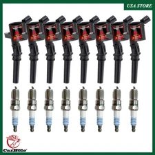 8X Spark Plug and Ignition Coil for 1998-2010 LINCOLN TOWN CAR V8 4.6L DG508 NEW
