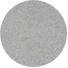 Czech Glass Seed Beads Size 11/0 Transparent Crystal Iris