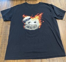 Ghostbusters Flaming Stay Puff Marshmallow T-Shirt Adult Size Large