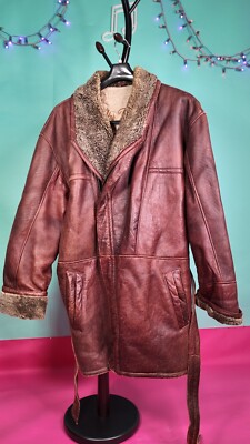 Vintage Walter Davoucci Shearling Leather Coat | eBay