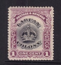 NORTH BORNEO - Labuan EDVII SG117, 1c black & purple, Mounted MINT.