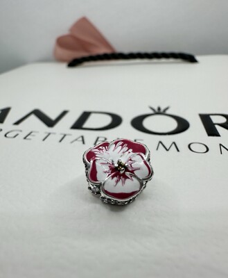Pandora Pink Pansy Flower Clip Charm 790772C01