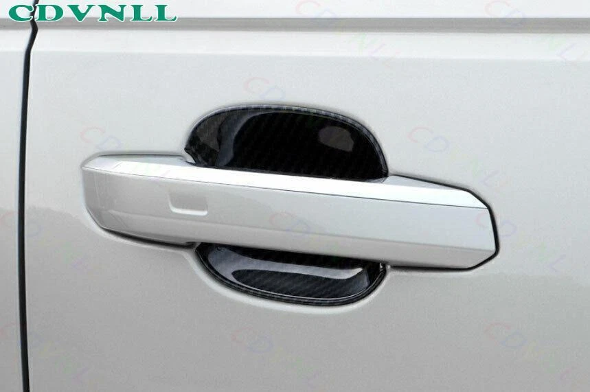 Guarnição da tampa da maçaneta da porta externa de fibra de carbono para Audi A3 S3 RS3 2015-18-2020 - Imagem 4 de 4