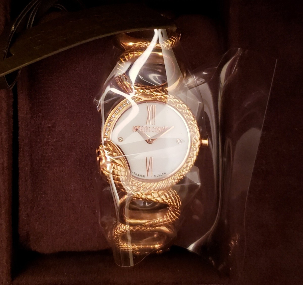 Roberto Cavalli by Franck Muller Womans Snake Bracelet Watch