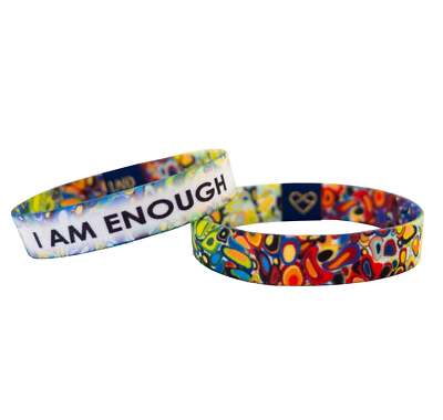 I Am Enough elastisches Armband, inspirierend, doppelseitig motivierend, Mantra
