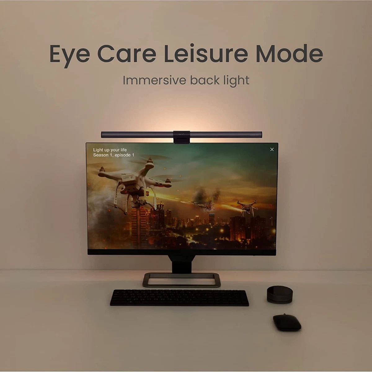 Refurbished - BenQ ScreenBar Halo LED Monitor Light- Lamp with Wireless  Controller, Adjustable Brightness and Color Temperature, No Screen Glare,  Space Saving, Curved Monitors, Back Light