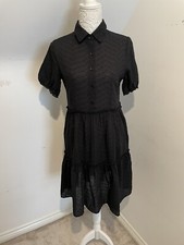 LADIES MOLLY BRACKEN BLACK SHIRT DRESS UK SIZE SMALL BNWT