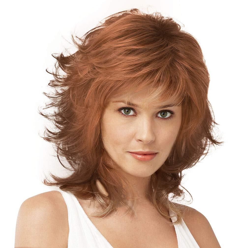 Mid Length Shag Capless Wavy Layered Synthetic Hair Wigs  display picture 2