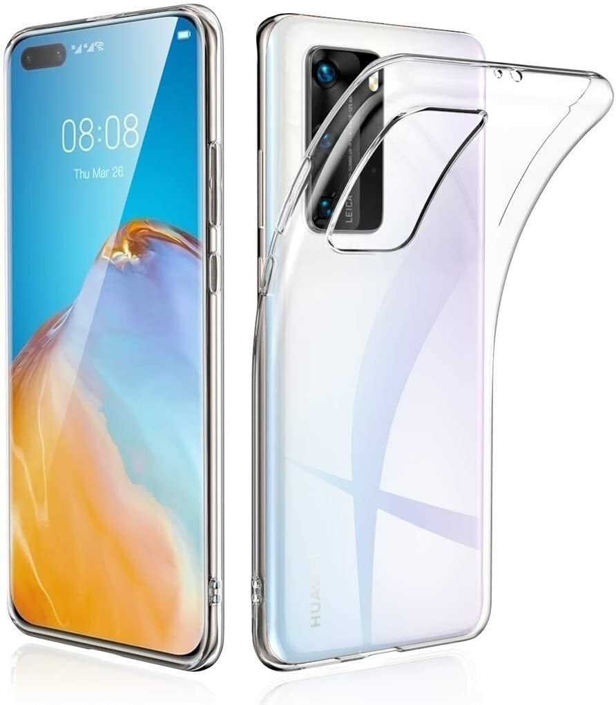 Coque Gel Silicone Transparente + Verre Trempé 3D Full Pour Huawei P40 Pro - Neuf, Protection Anti-choc