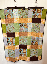 Kids Animal Pattern Quilt handmade 36 Inches X 36 Inches Jungle theme hh3