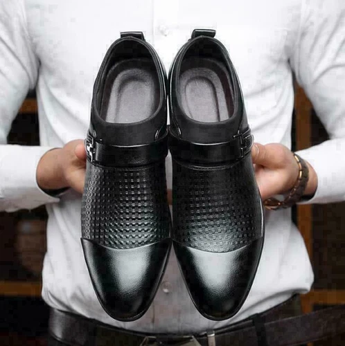 Men's Faux Leather Shoes Formal Business Dress Slip On Casual Oxfords Flats Pump - Picture 11 of 17