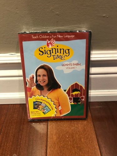 Signing Time DVD ASL 2 episodes ABC Signs Leah's Farm Vol 5 and 7 Sign ...